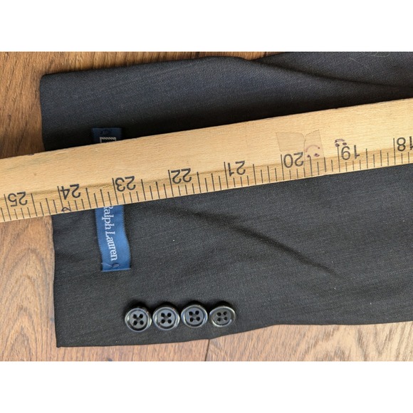 NWT Polo Ralph Lauren Men Charcoal Wool Suit Blazer 44R Pants 34W Unemmed - Picture 9 of 16